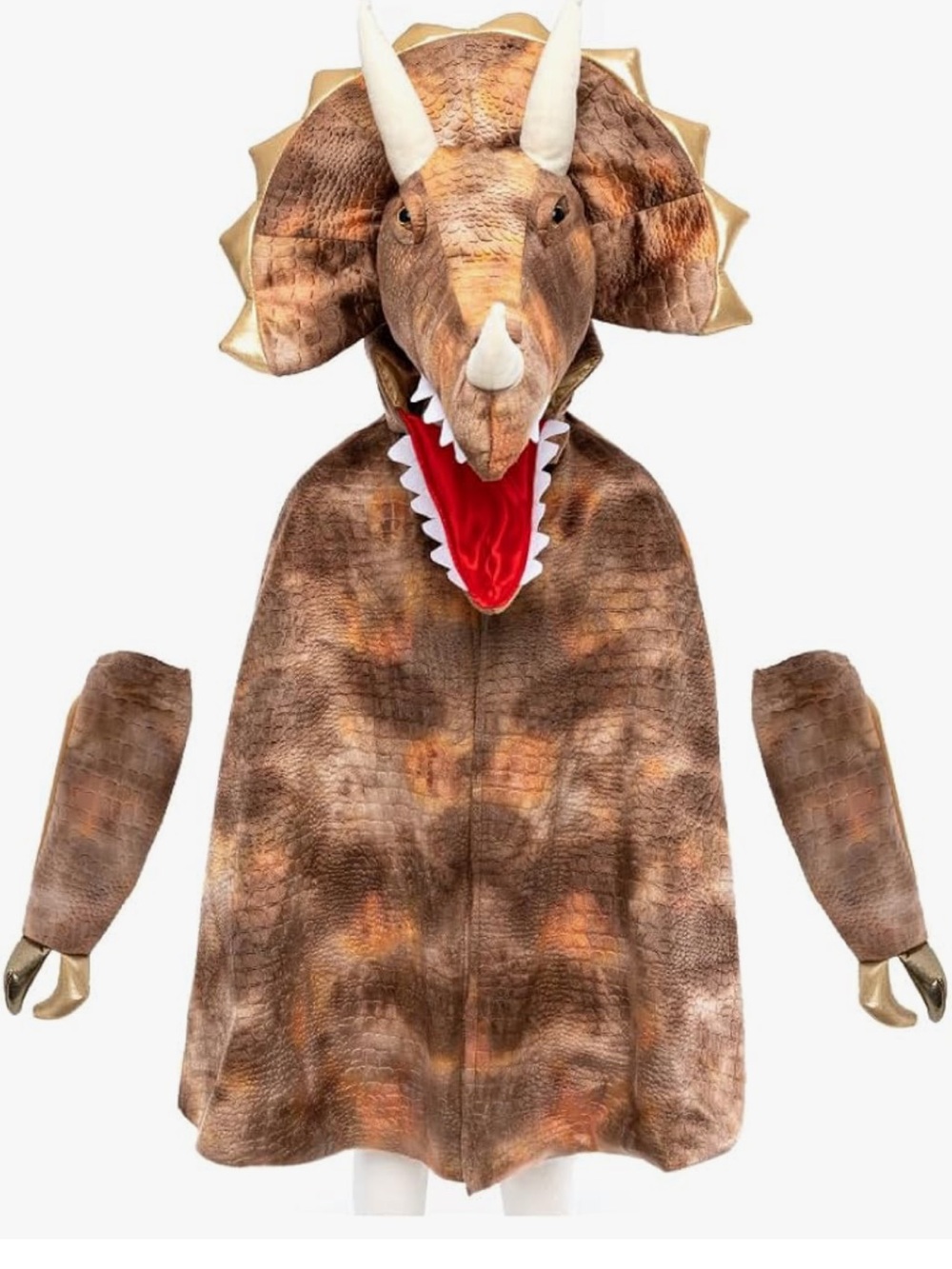 Great Pretenders NEW Grandasaurus Triceratops Cape with Claws 4-6